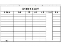汽車教學設備詢價、報價單怎么寫？恒信教您正確的填寫方法